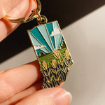 Indiana Soft Enamel Keychain | Indiana Outline Key Ring | Illustrated State Keychain 1.5"