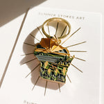 Gold Wisconsin Soft Enamel Keychain 1.5" | Wisconsin Outline Key Ring | Illustrated State Keychain