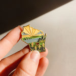 Wisconsin Enamel Pin | Gold Soft Enamel Pin | Illustrated United State Pin | Butterfly Clasp | 1.25"