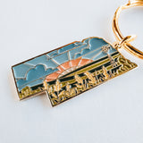 Nebraska Soft Enamel Keychain | Nebraska Outline Key Ring | Illustrated State Keychain 1.5"