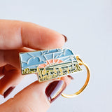Nebraska Soft Enamel Keychain | Nebraska Outline Key Ring | Illustrated State Keychain 1.5"