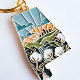 Alabama Soft Enamel Keychain | Alabama Outline Key Ring | Illustrated State Keychain 1.5"