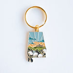 Alabama Soft Enamel Keychain | Alabama Outline Key Ring | Illustrated State Keychain 1.5"