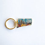 Connecticut Soft Enamel Keychain | Connecticut Outline Key Ring | Illustrated State Keychain 1.5"