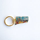 Connecticut Soft Enamel Keychain | Connecticut Outline Key Ring | Illustrated State Keychain 1.5"