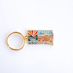 South Dakota Soft Enamel Keychain | South Dakota Outline Key Ring | Illustrated State Keychain 1.5"